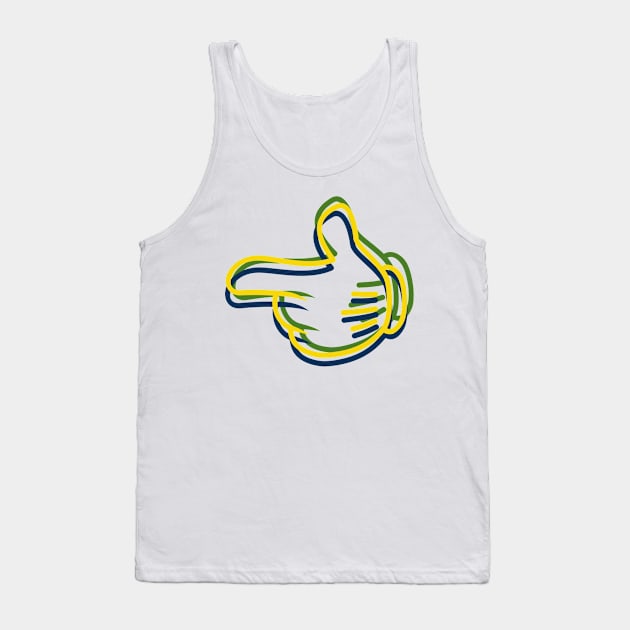 Mickey Warhol Finger Gun Tank Top by Tee Shirt Testers